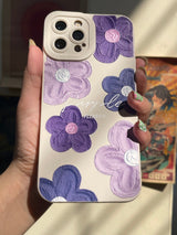 White Floral Mobile Case