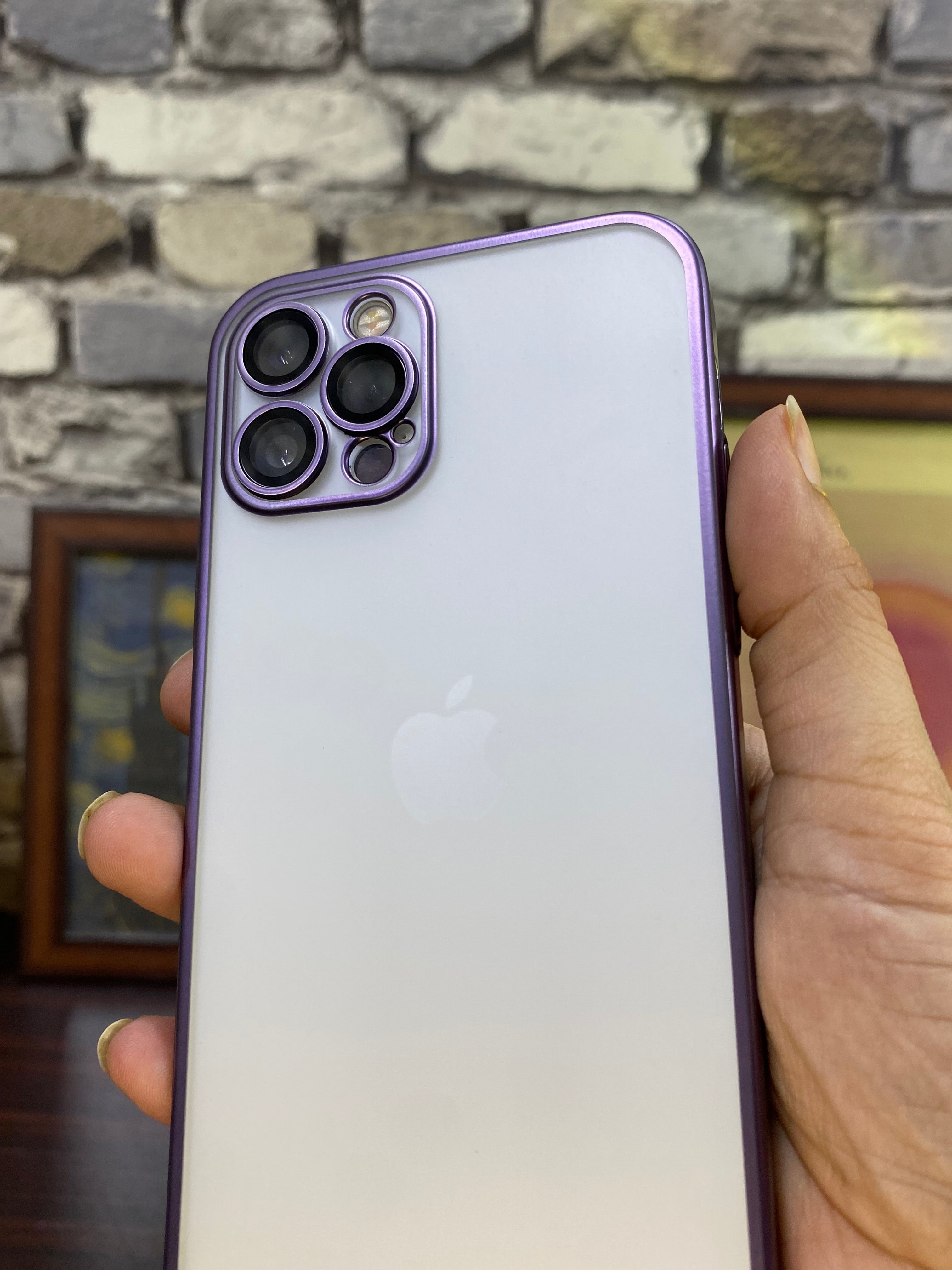 Purple lined transparent Phone Case