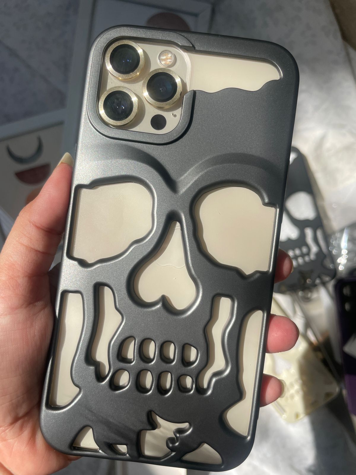 Grey Skull Phone Case