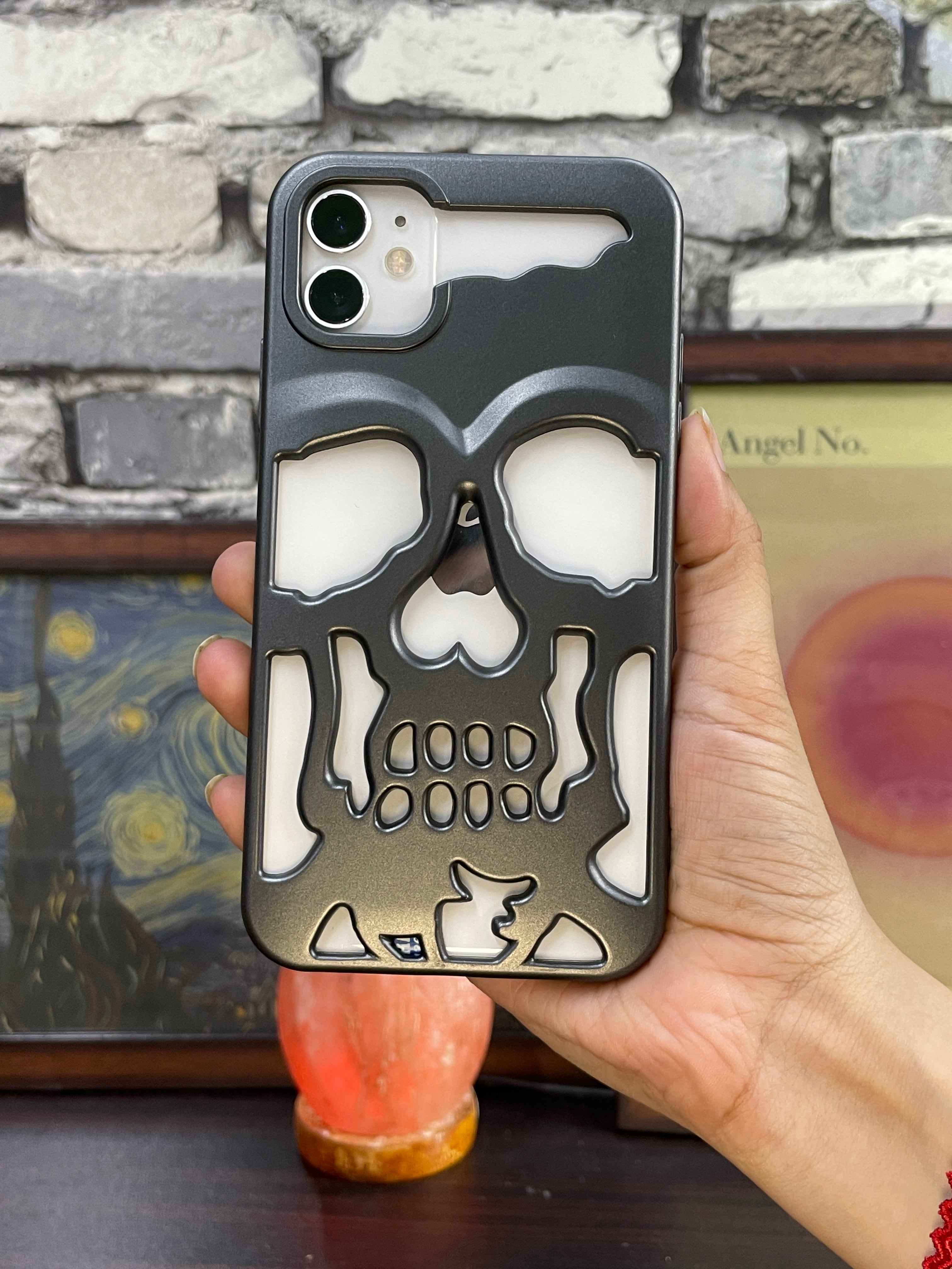 Grey Skull Phone Case