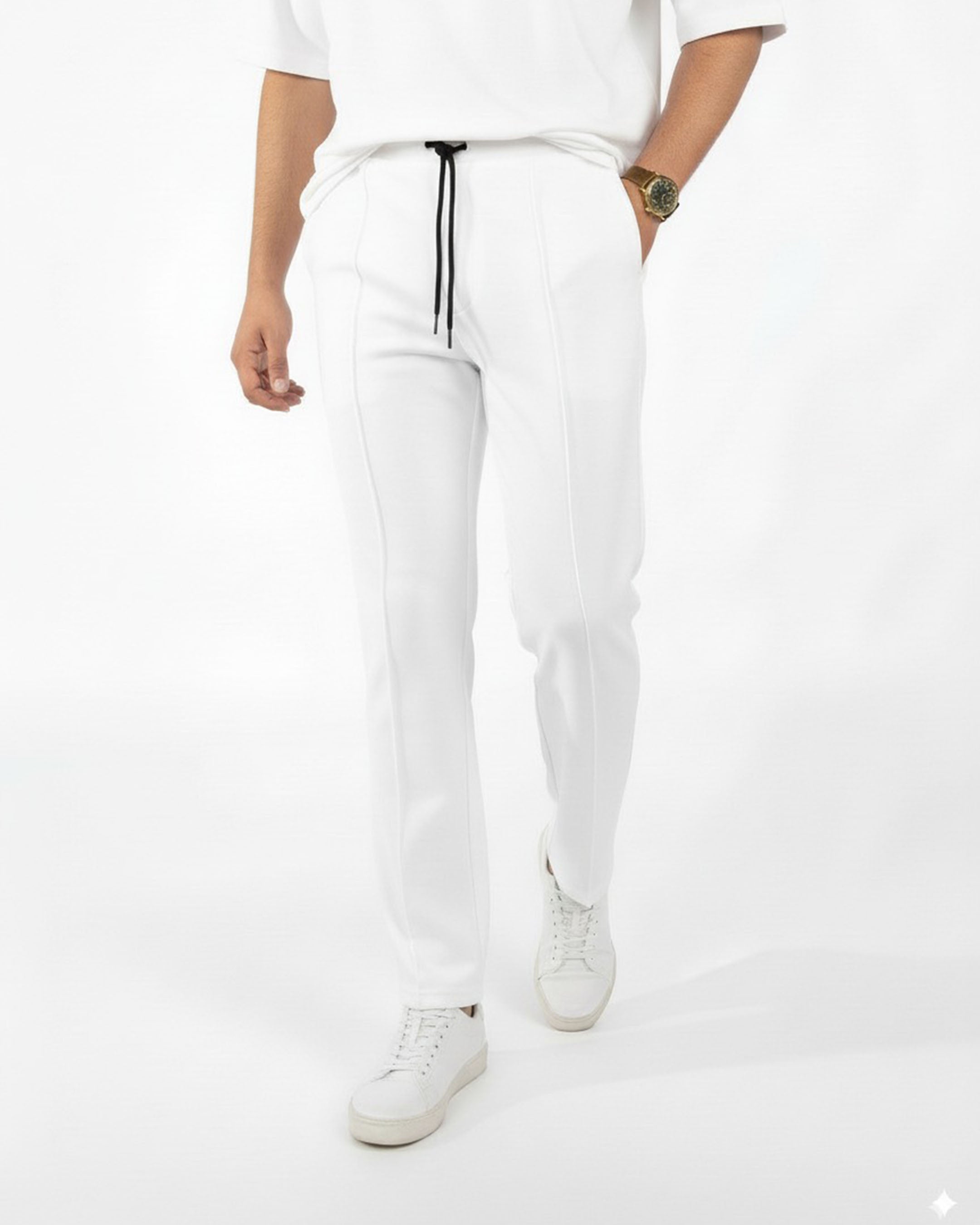 White Interlock Co-ord Set