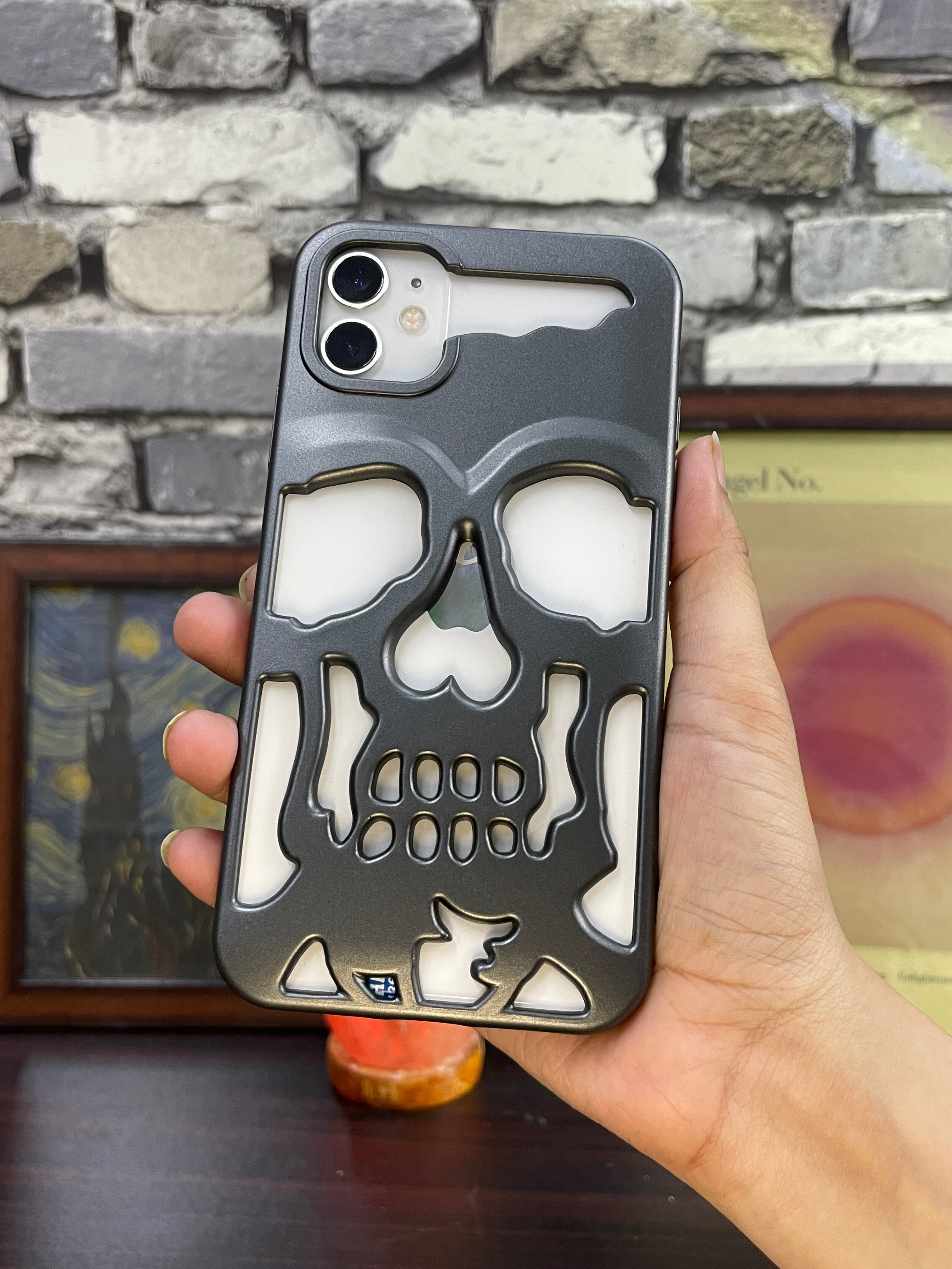 Grey Skull Phone Case