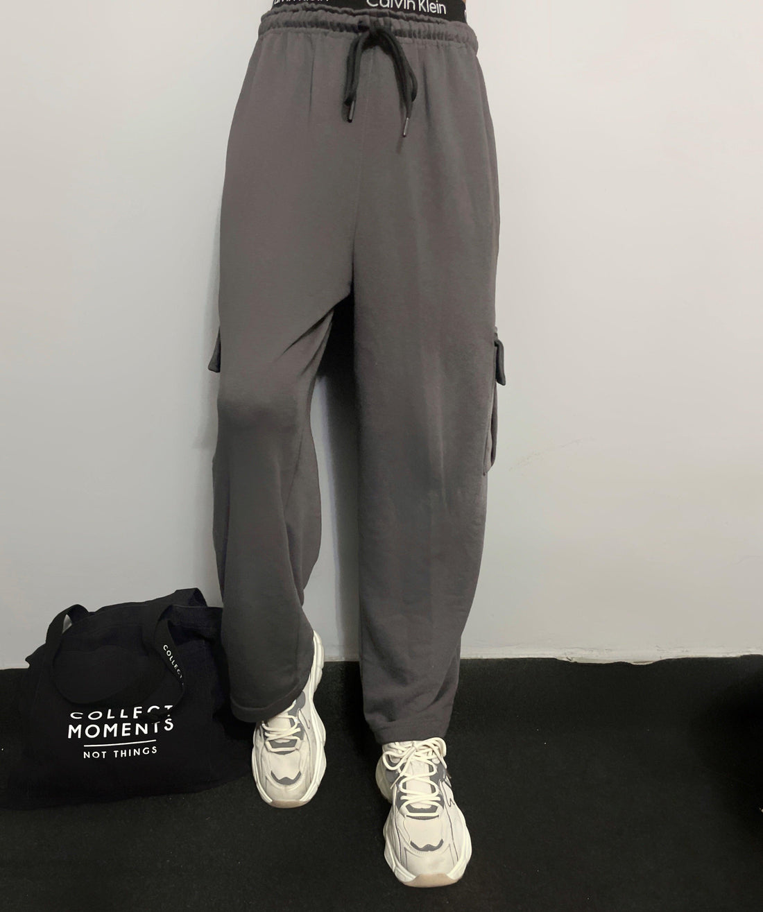 Steel Grey Cargo Baggy Trouser - Surteez