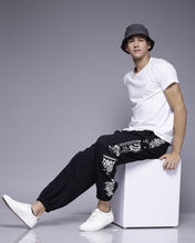 Black Motif Patch Baggy Trouser