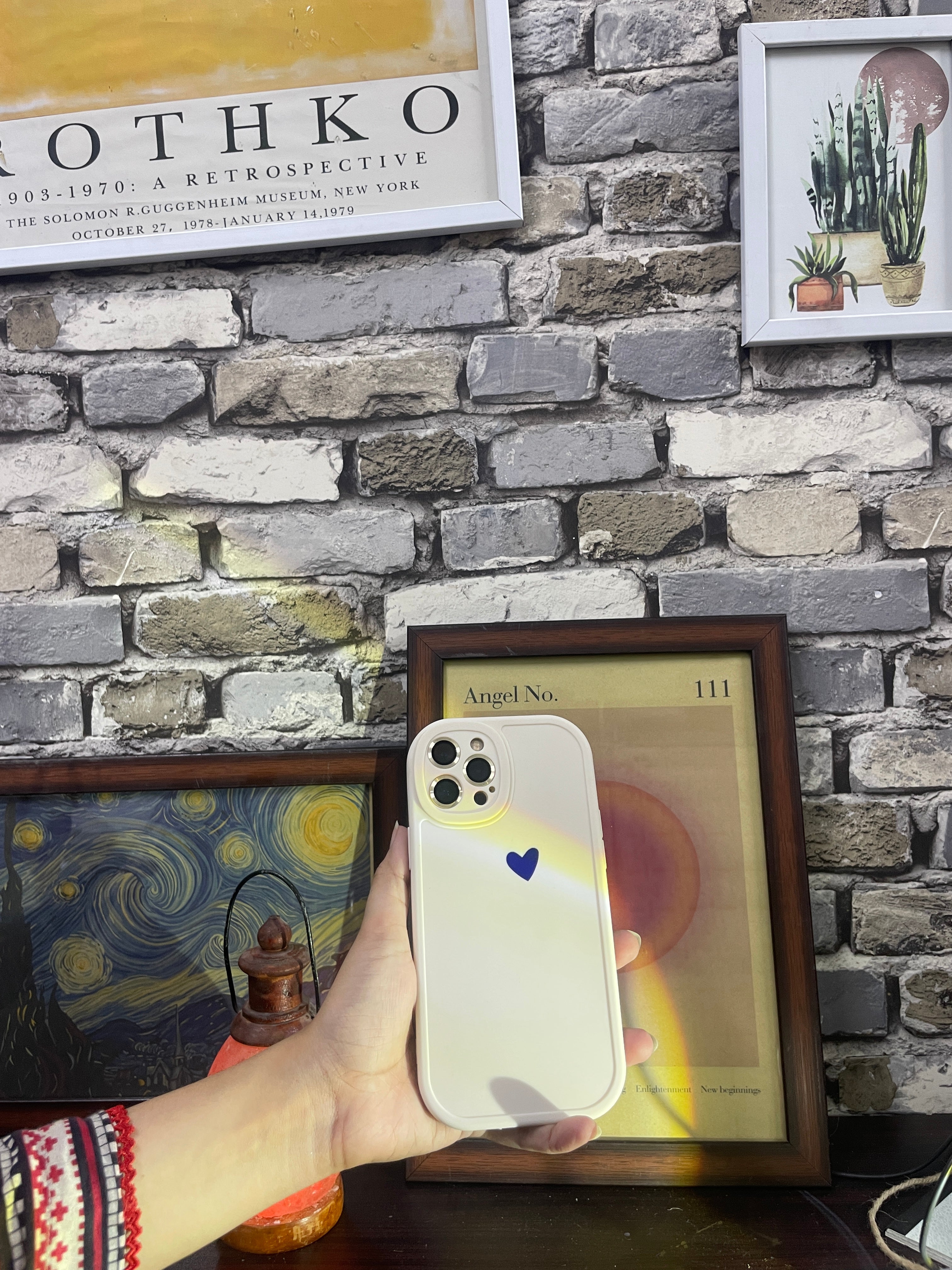 White heart Mobile Case