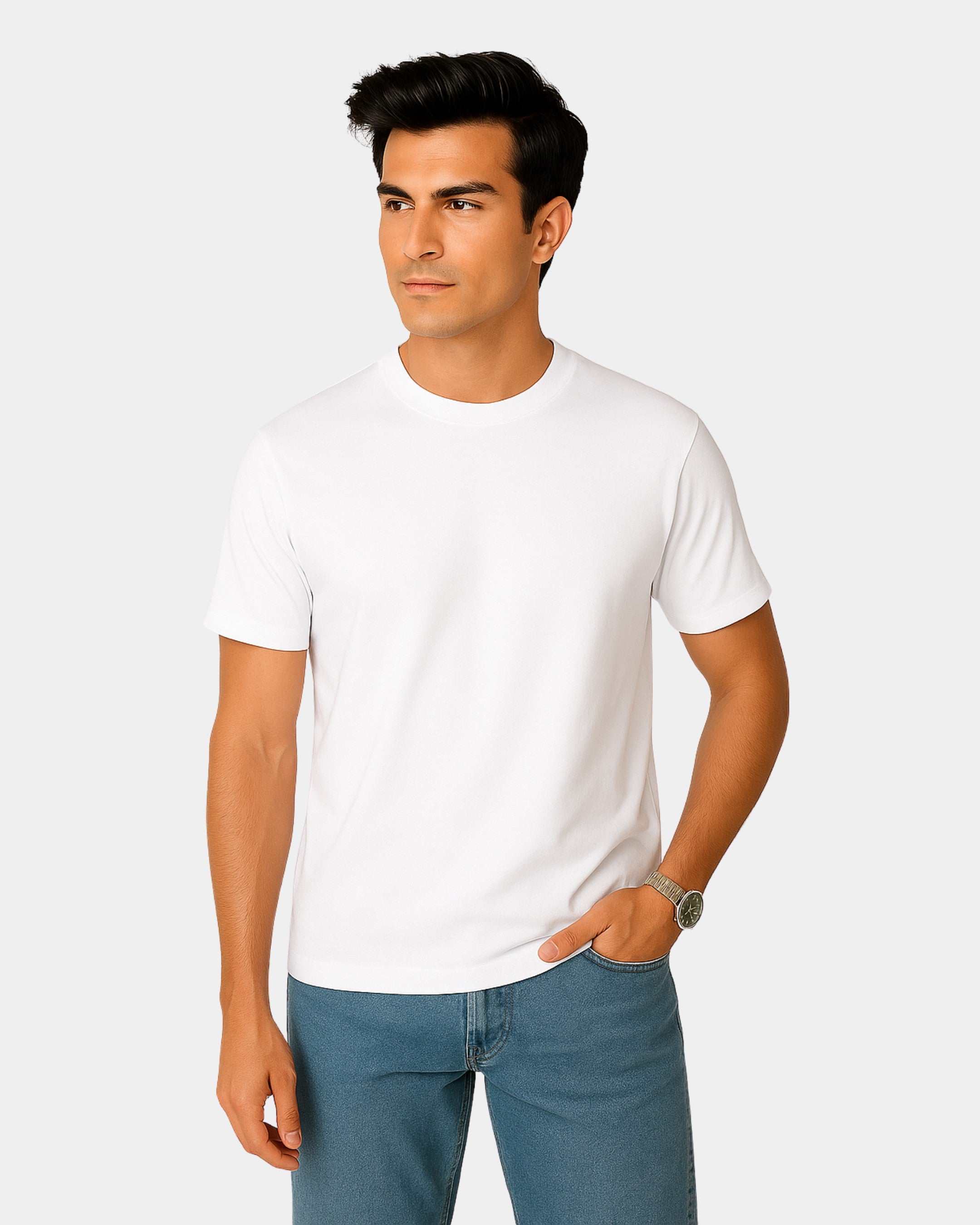 White Basic Tee