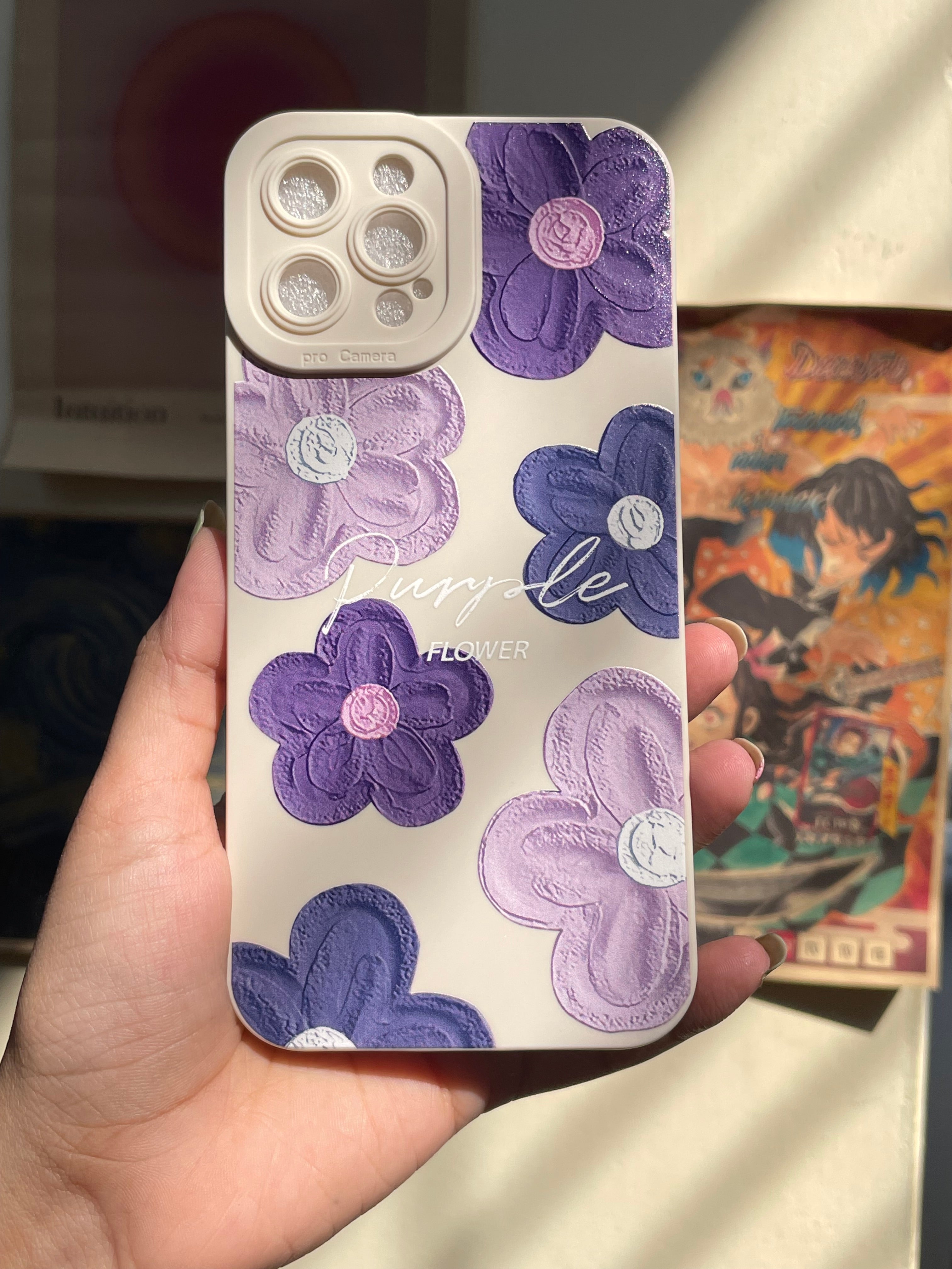 White Floral Mobile Case