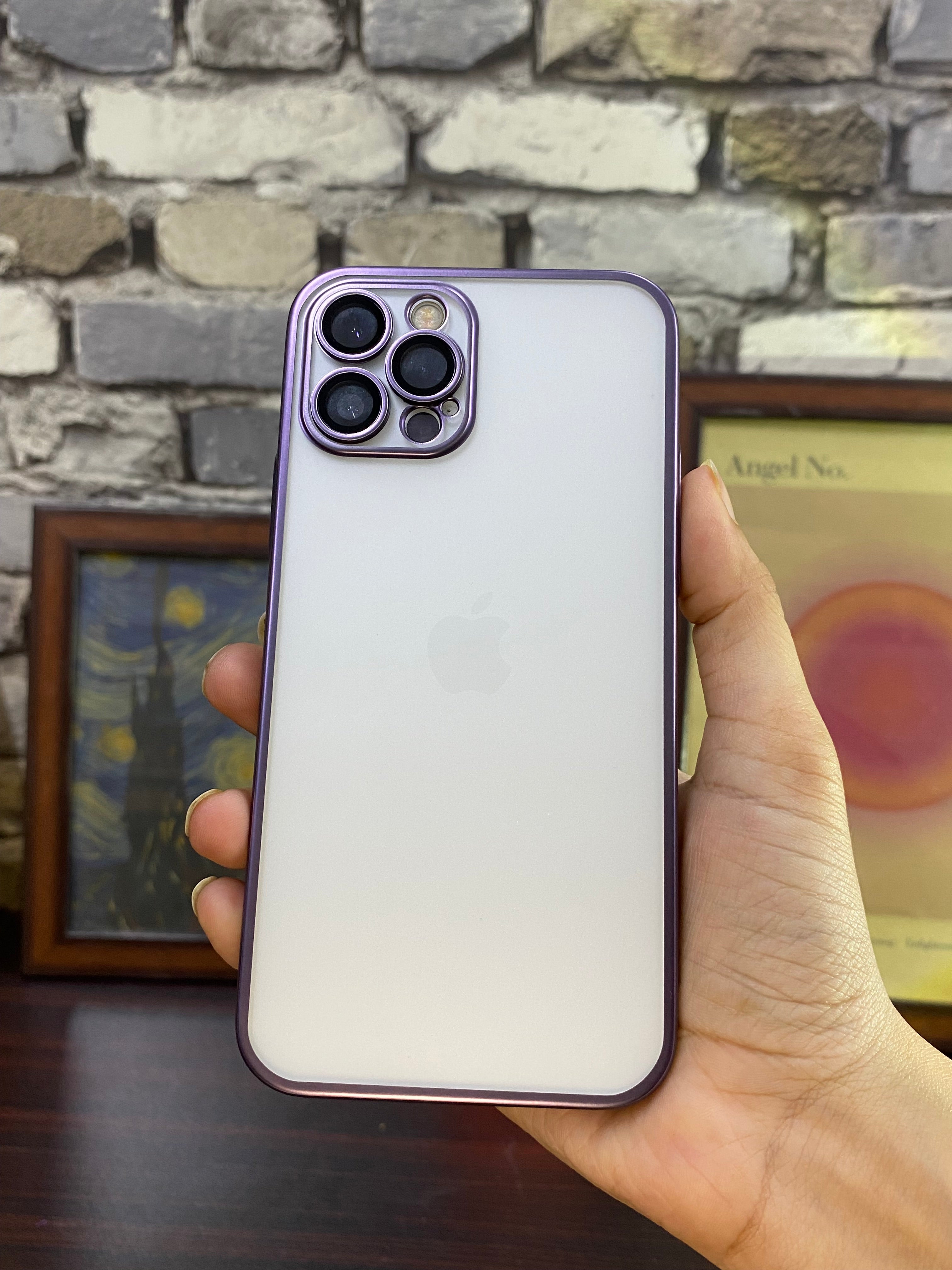 Purple lined transparent Phone Case