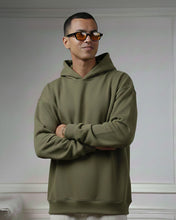 Oversize Olive Plain Hoodie