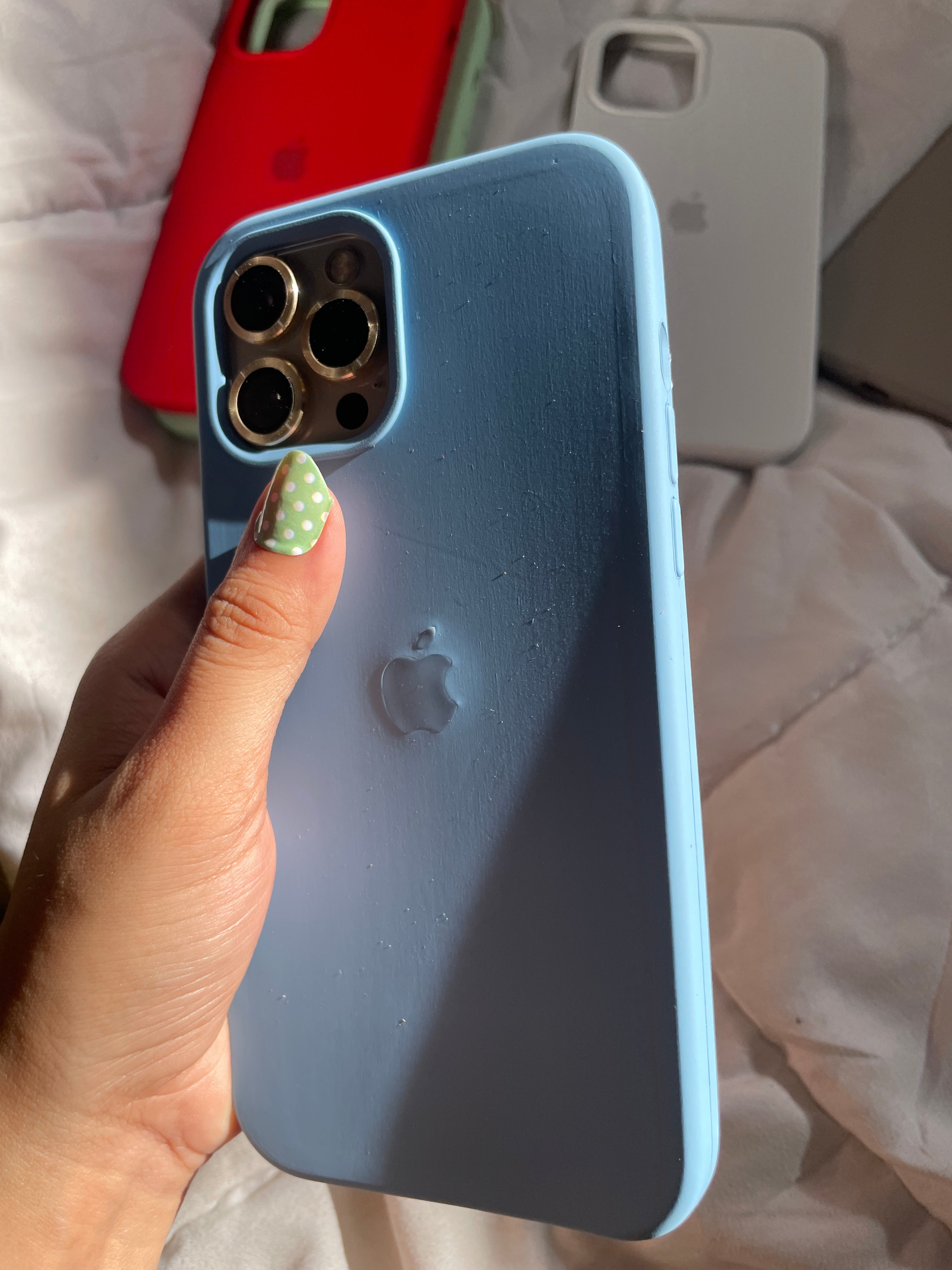 Sky blue Silicon Mobile Case