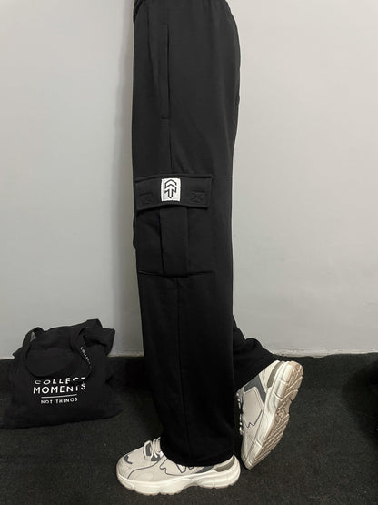 Black Cargo Baggy Trouser - Surteez