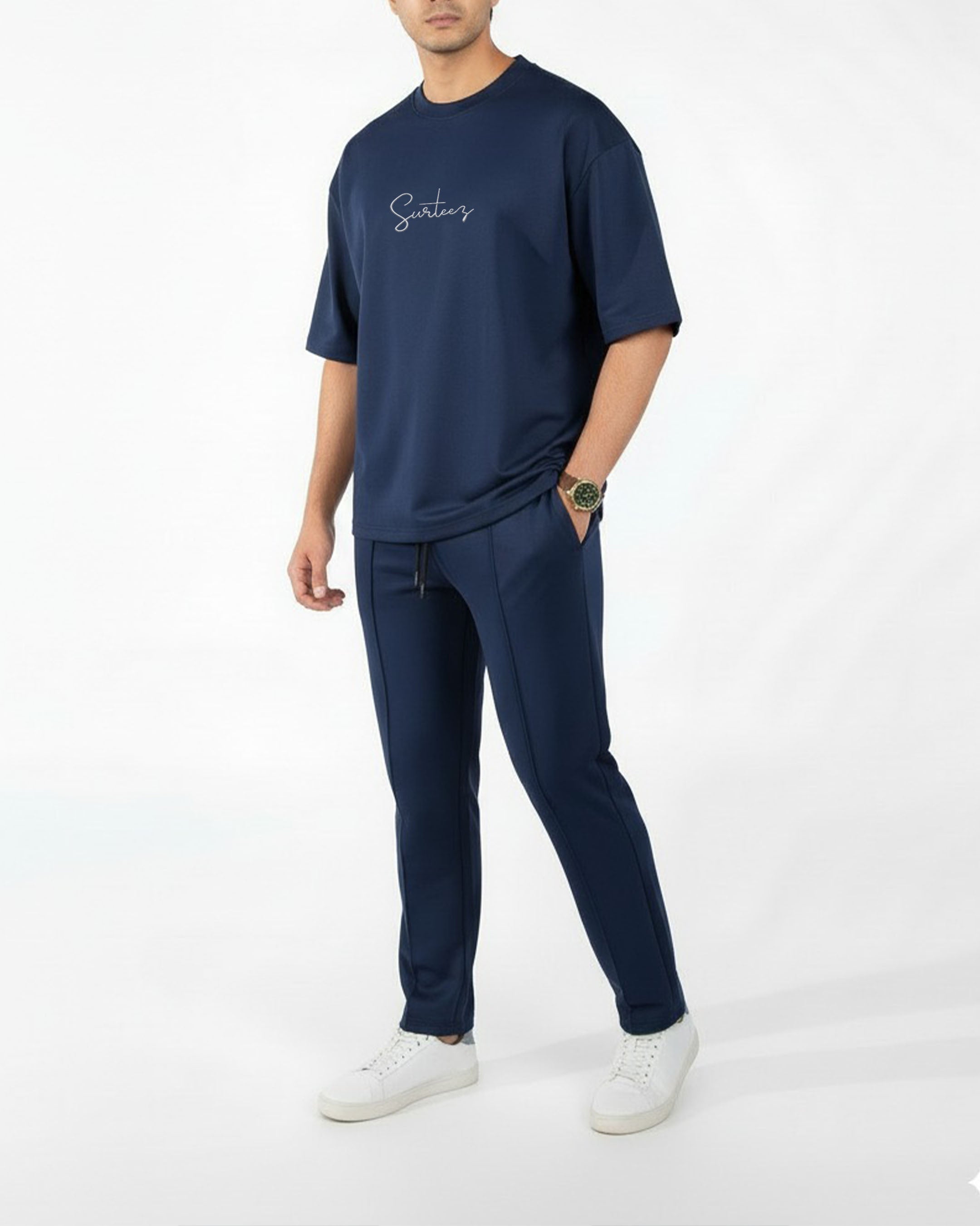 Navy Blue Interlock Co-ord Set