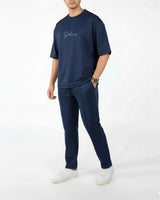 Navy Blue Interlock Co-ord Set