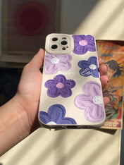 White Floral Mobile Case