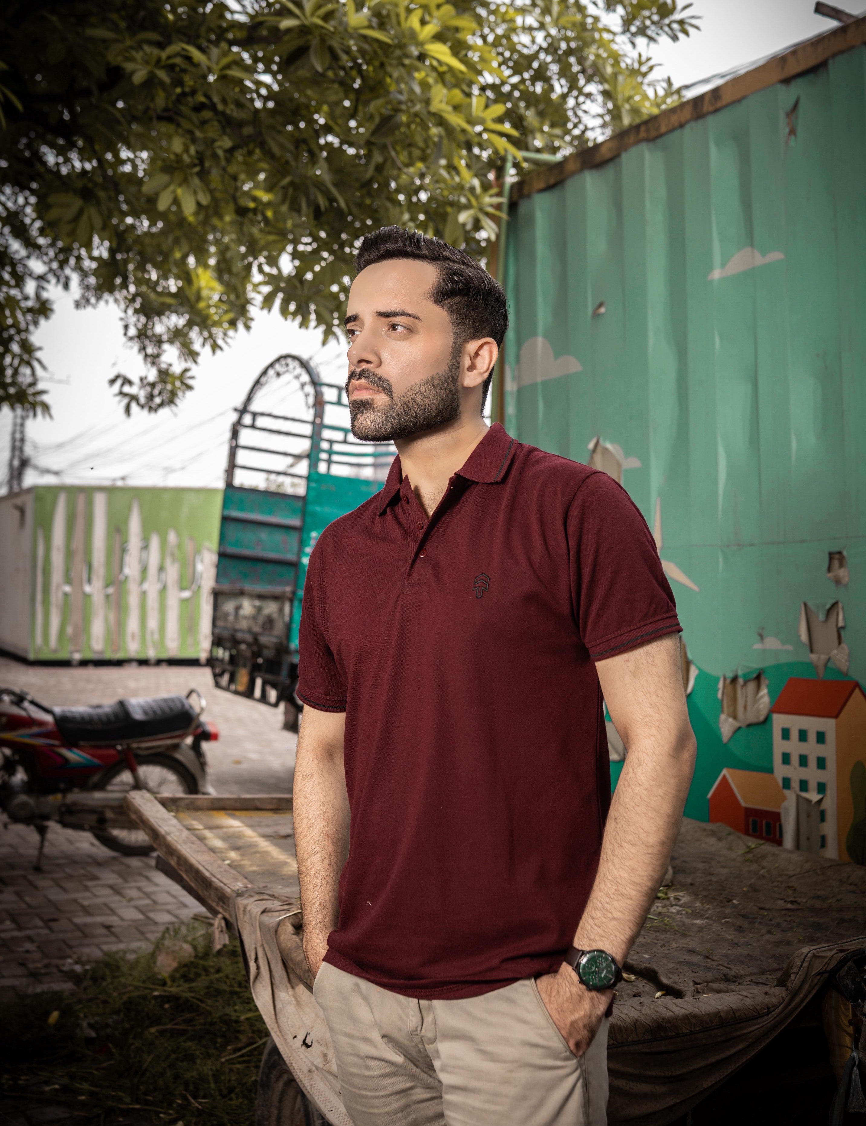 Polo Shirt - Maroon - Surteez