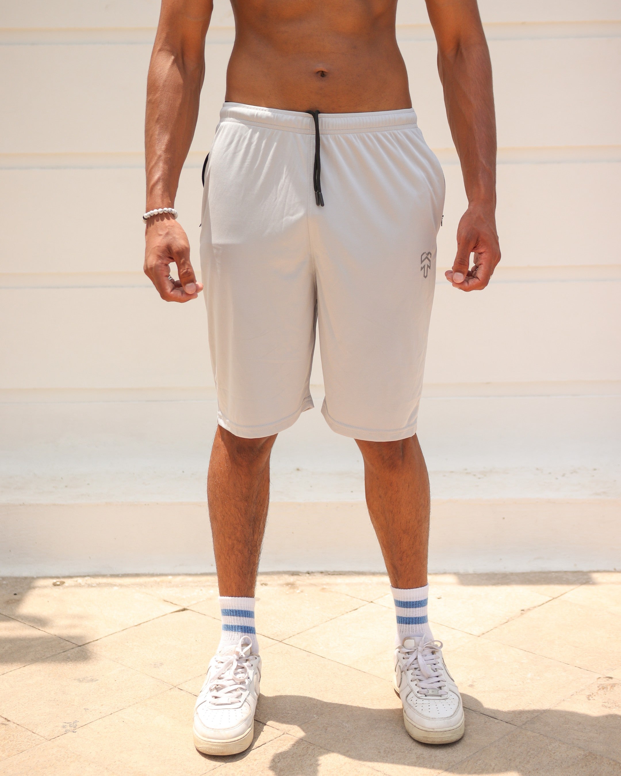 Light Grey Quick Dry Shorts.