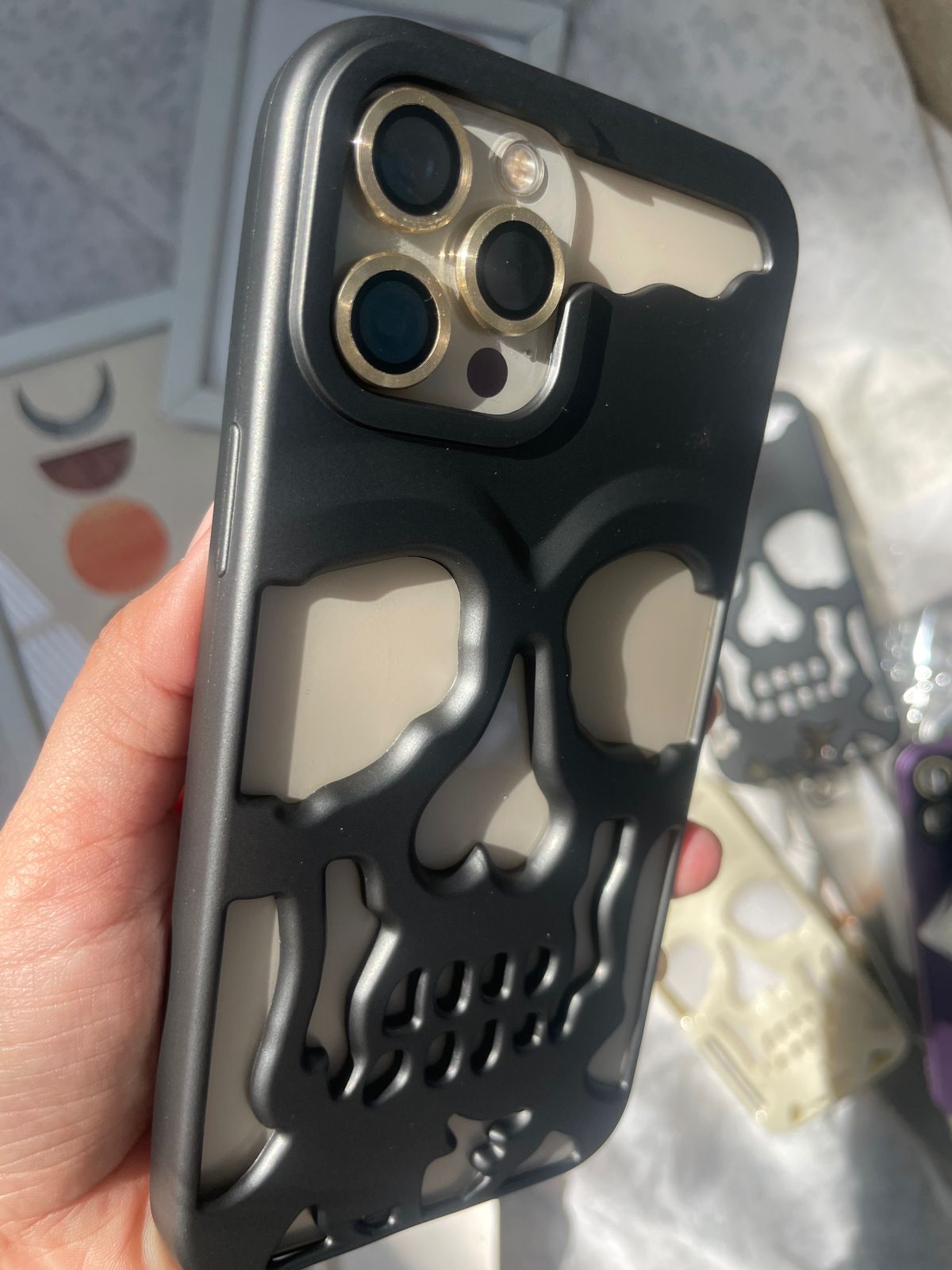 Grey Skull Phone Case