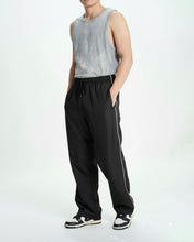 Black Baggy Piping Trouser