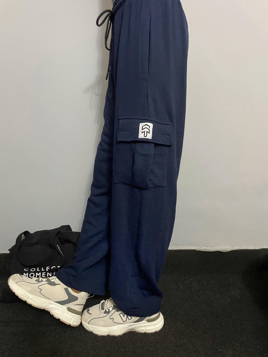 Navy Blue Cargo Baggy Trouser - Surteez