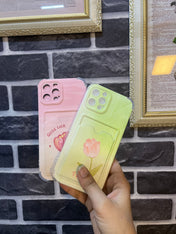 Flower Wallet Card Slot Mobile Case