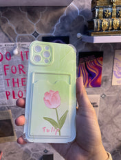 Flower Wallet Card Slot Mobile Case