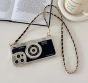 Black Retro Camera Crossbody Phone Case