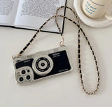 Black Retro Camera Crossbody Phone Case
