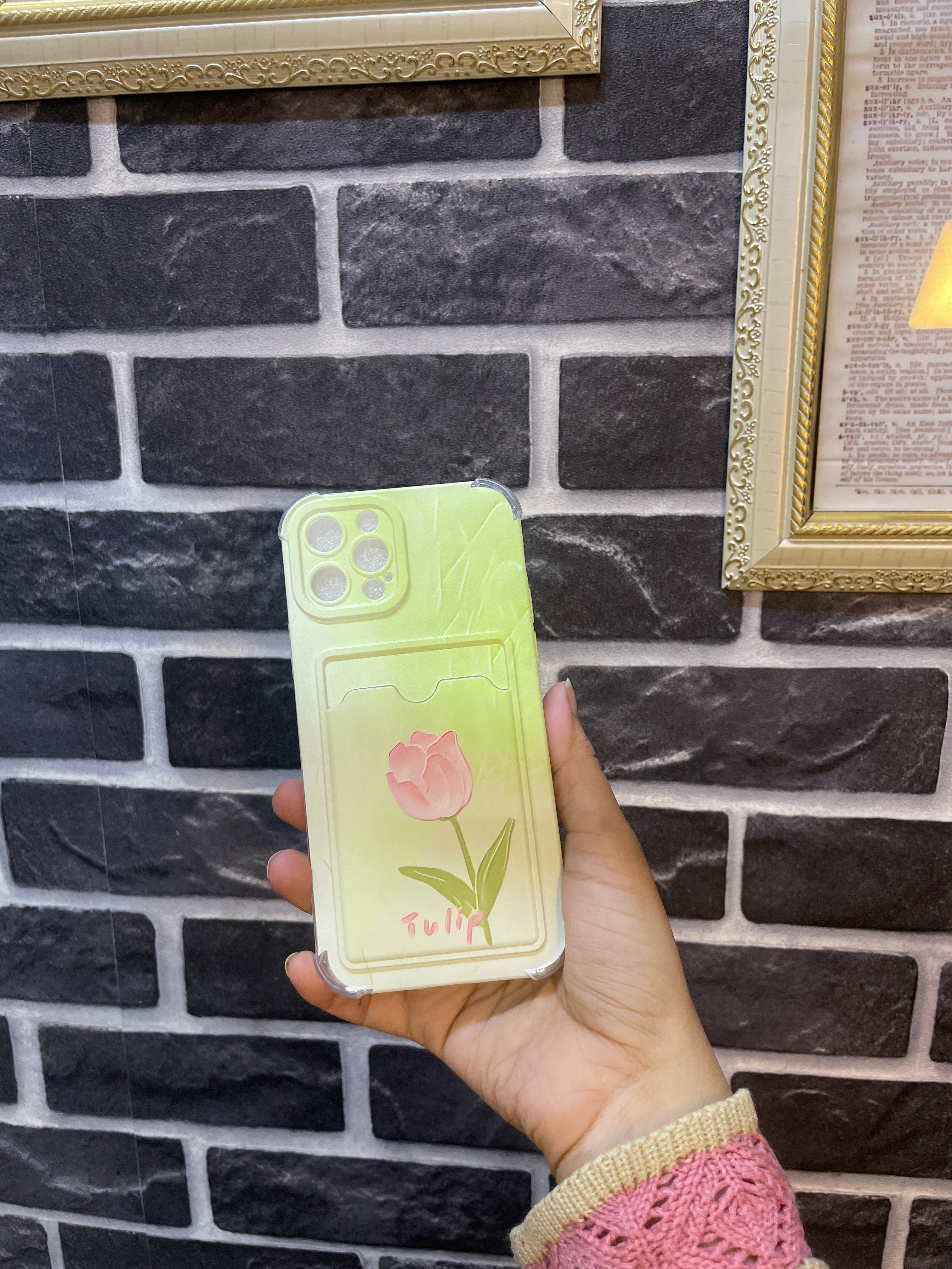 Flower Wallet Card Slot Mobile Case