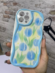 Blue tulips phone case