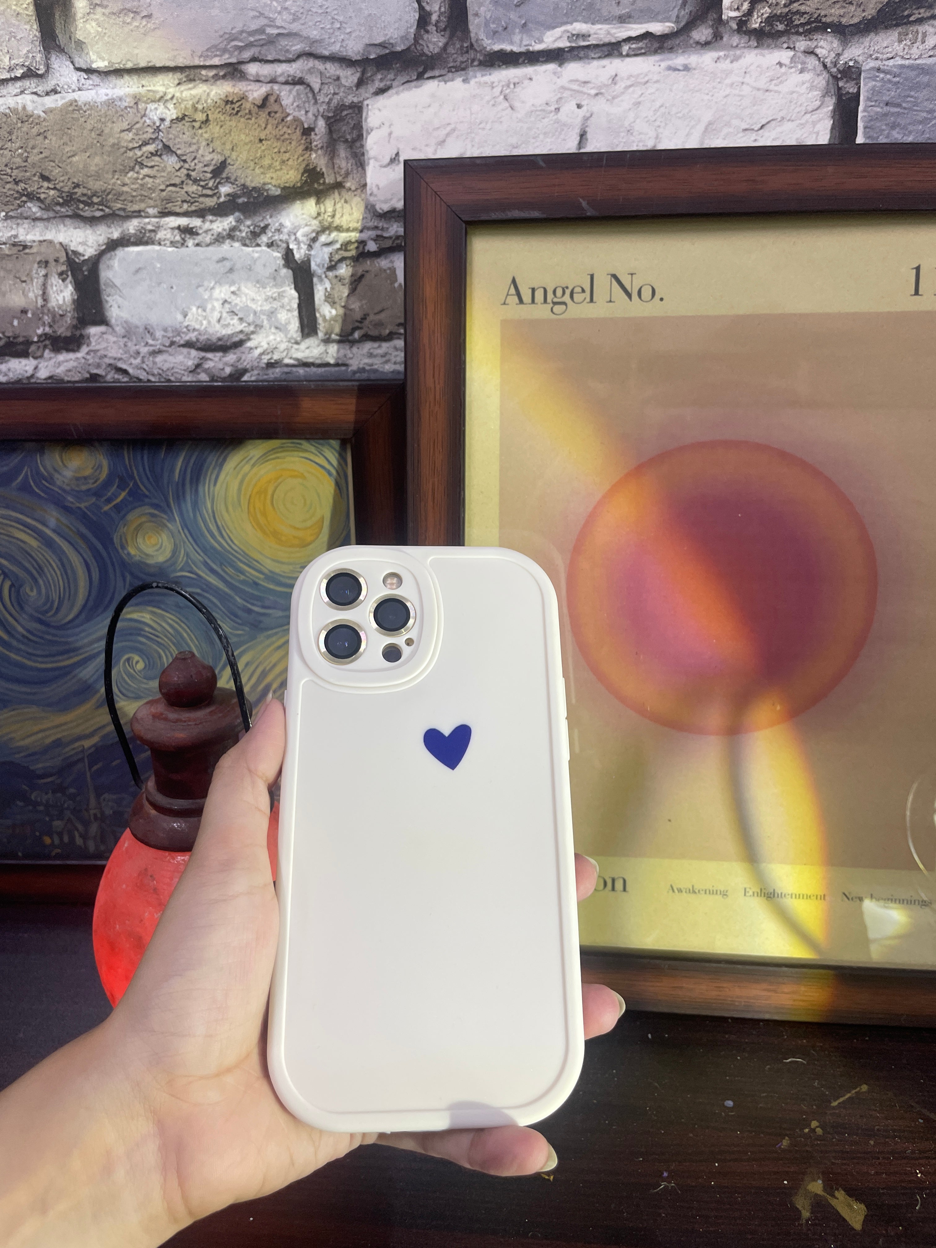 White heart Mobile Case