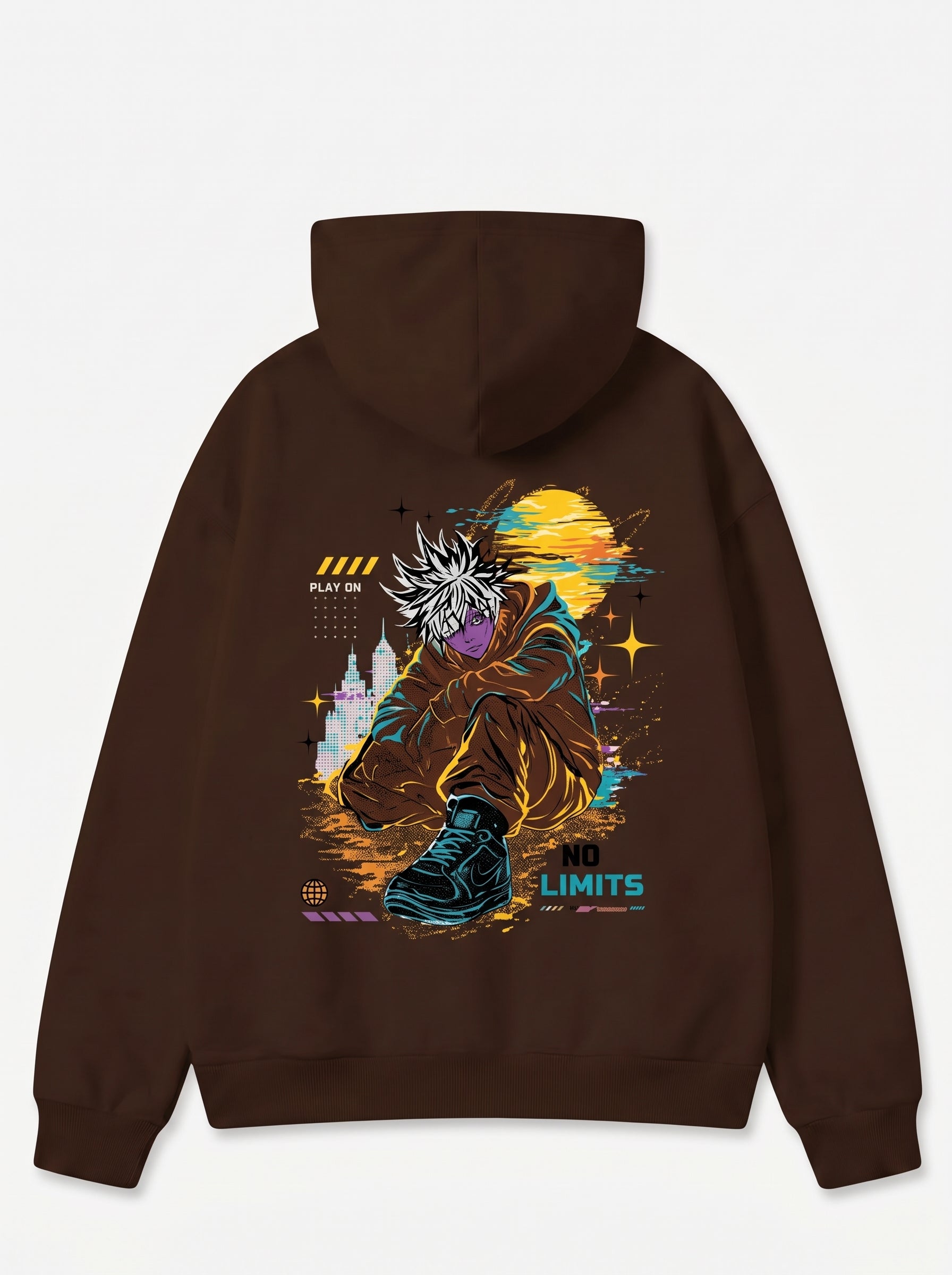 Oversize White-Haired Ninja Hoodie