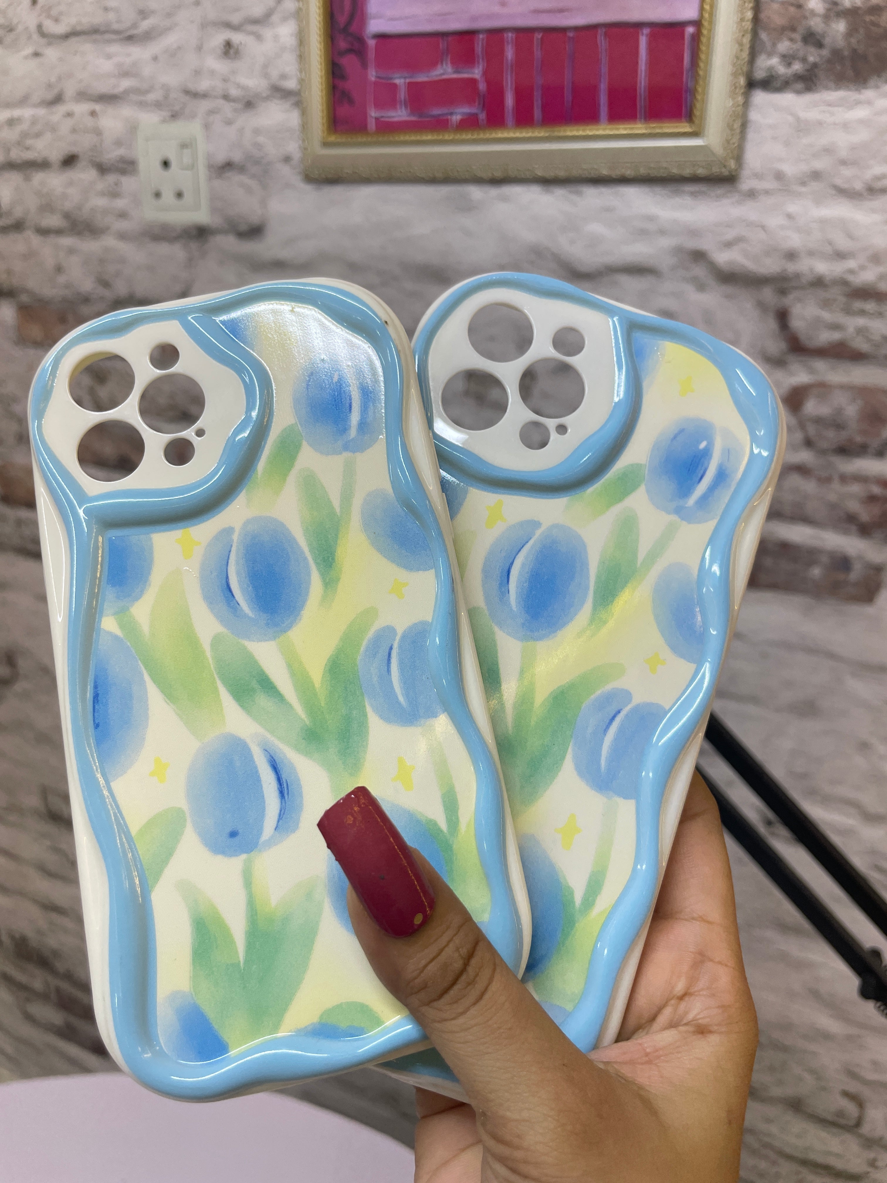Blue tulips phone case