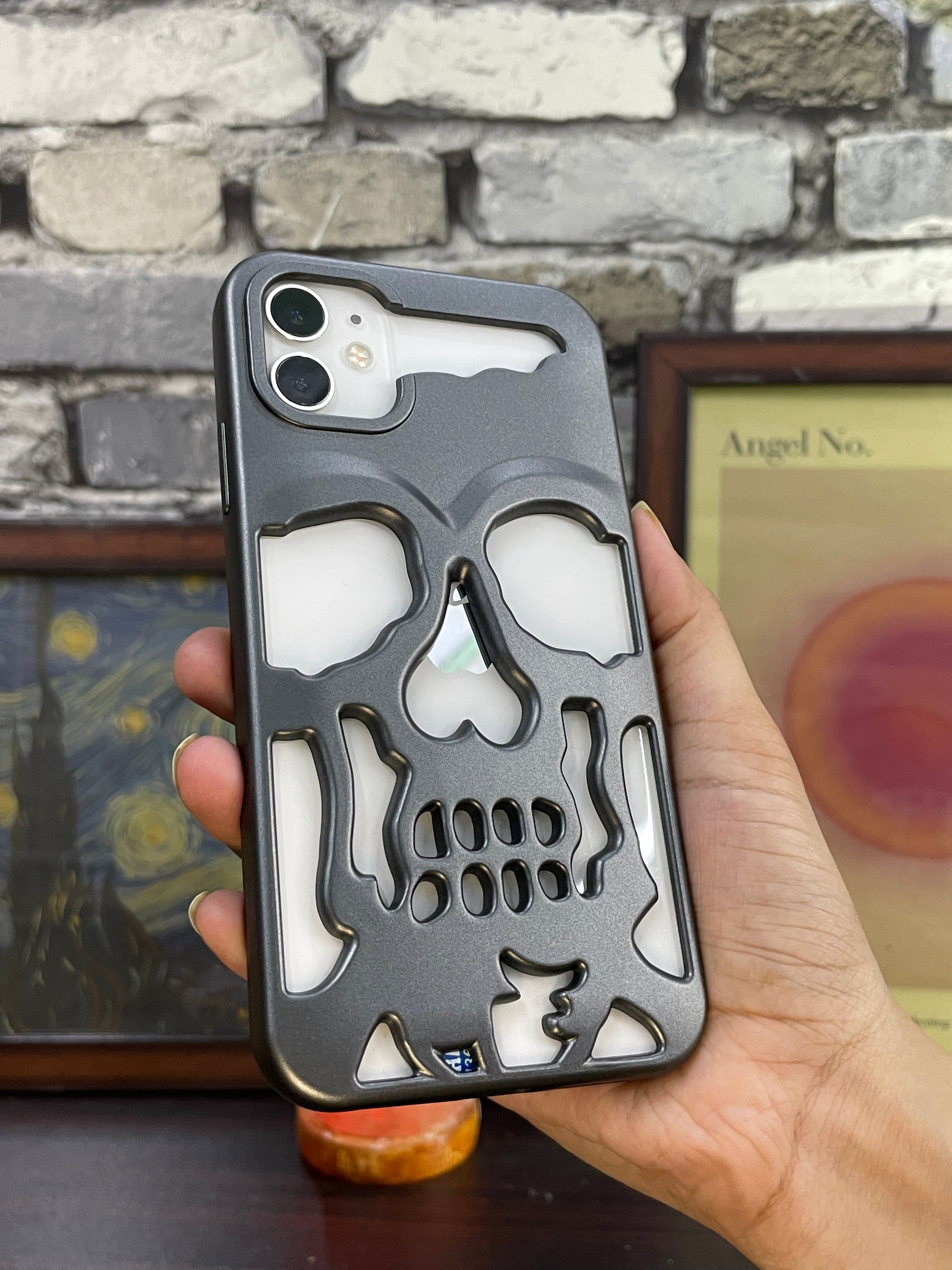 Grey Skull Phone Case
