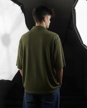 Oversize Woven Lycra Shirt - Olive