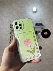 Flower Wallet Card Slot Mobile Case