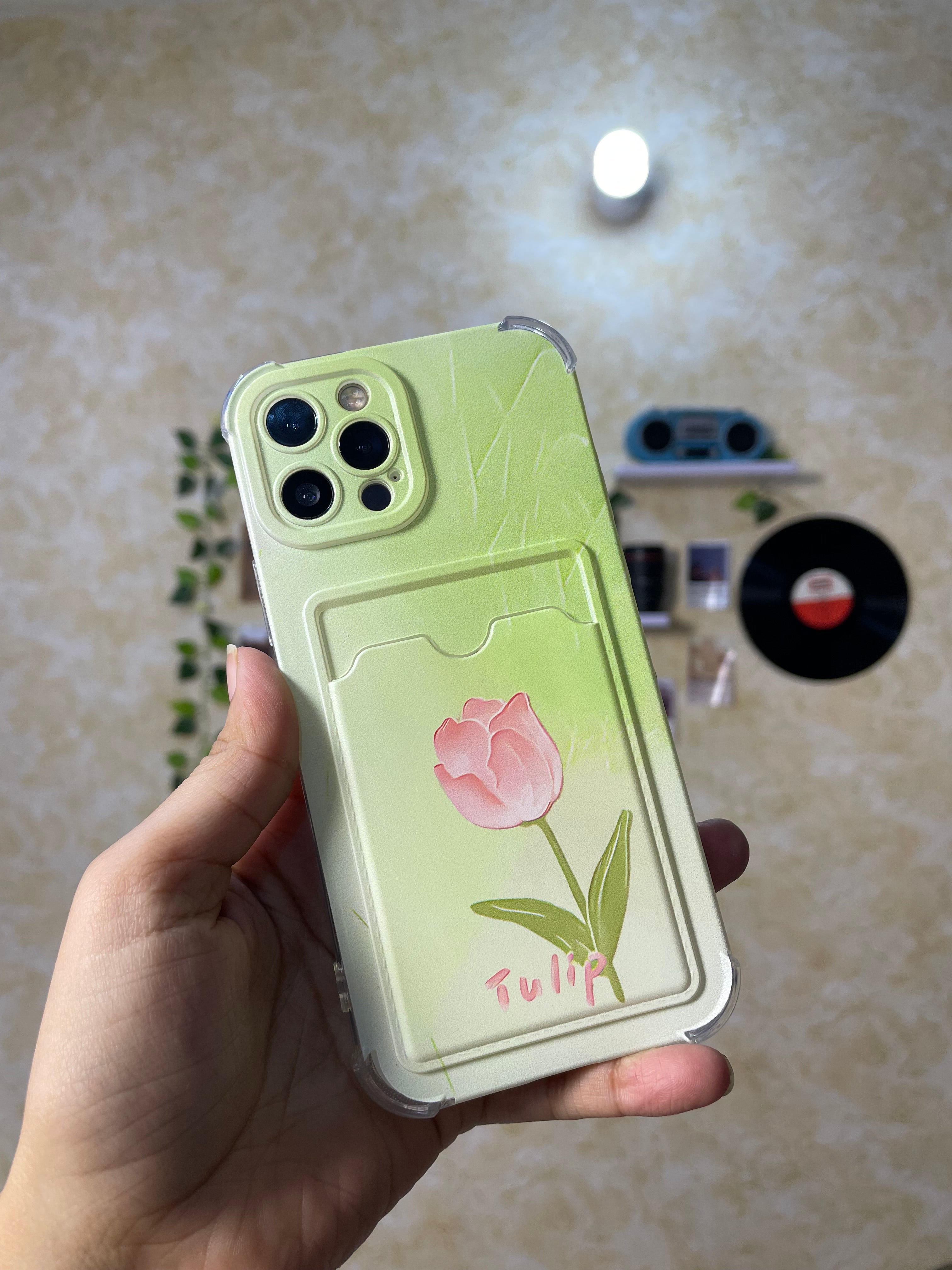 Flower Wallet Card Slot Mobile Case