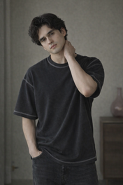 Terry Oversize Dark Charcoal Grey - 250GSM
