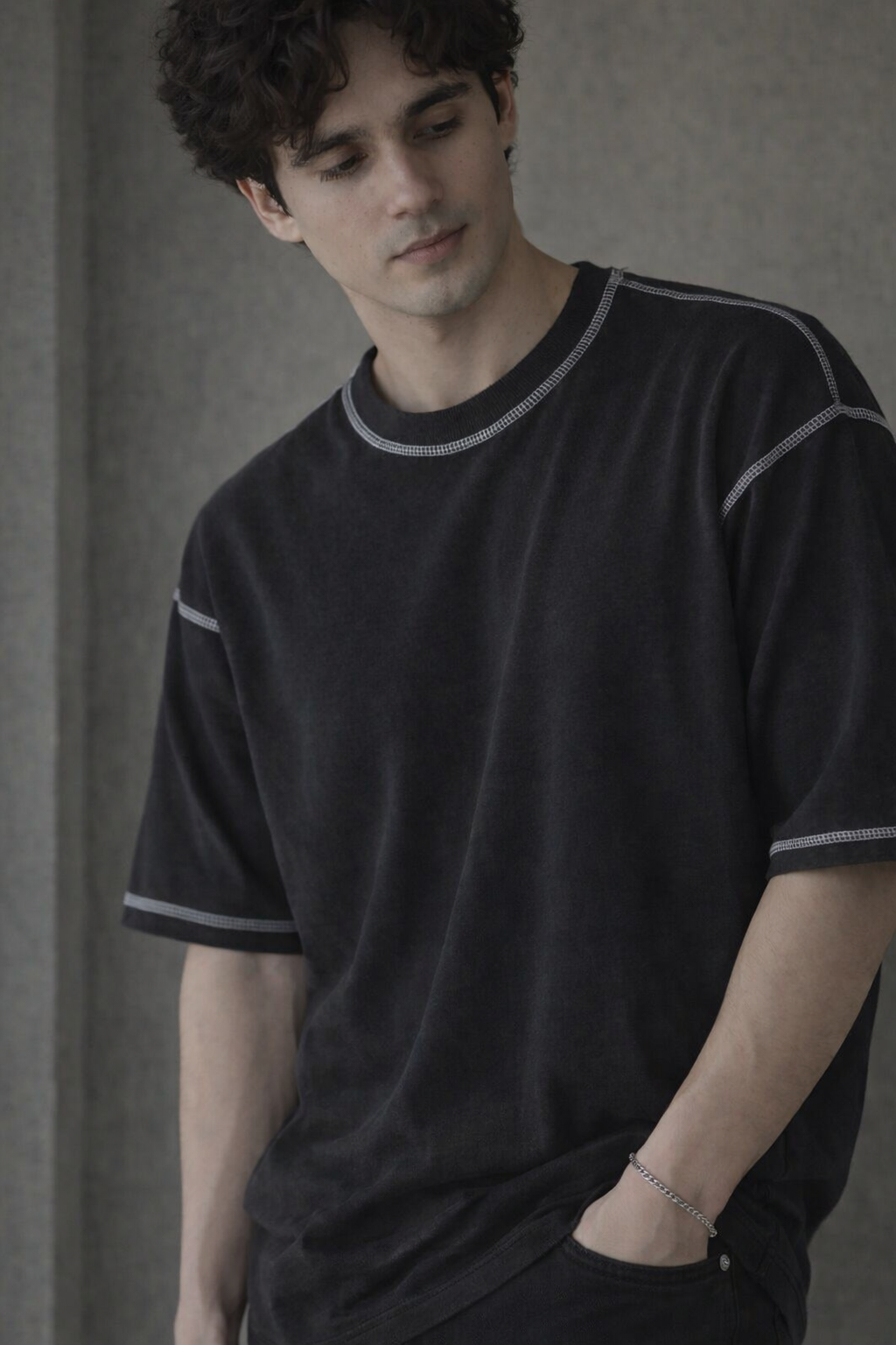 Terry Oversize Dark Charcoal Grey - 250GSM