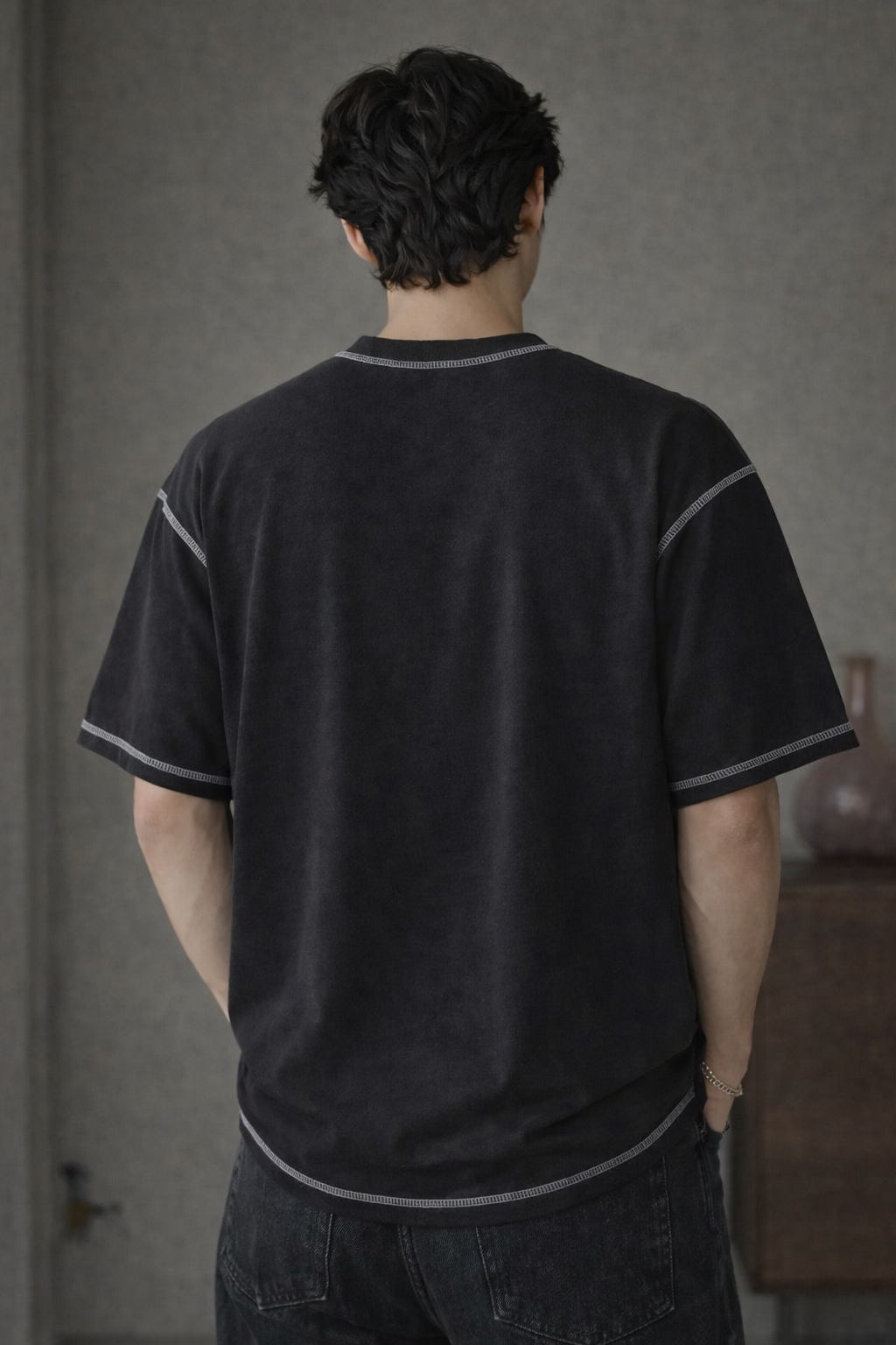 Terry Oversize Dark Charcoal Grey - 250GSM