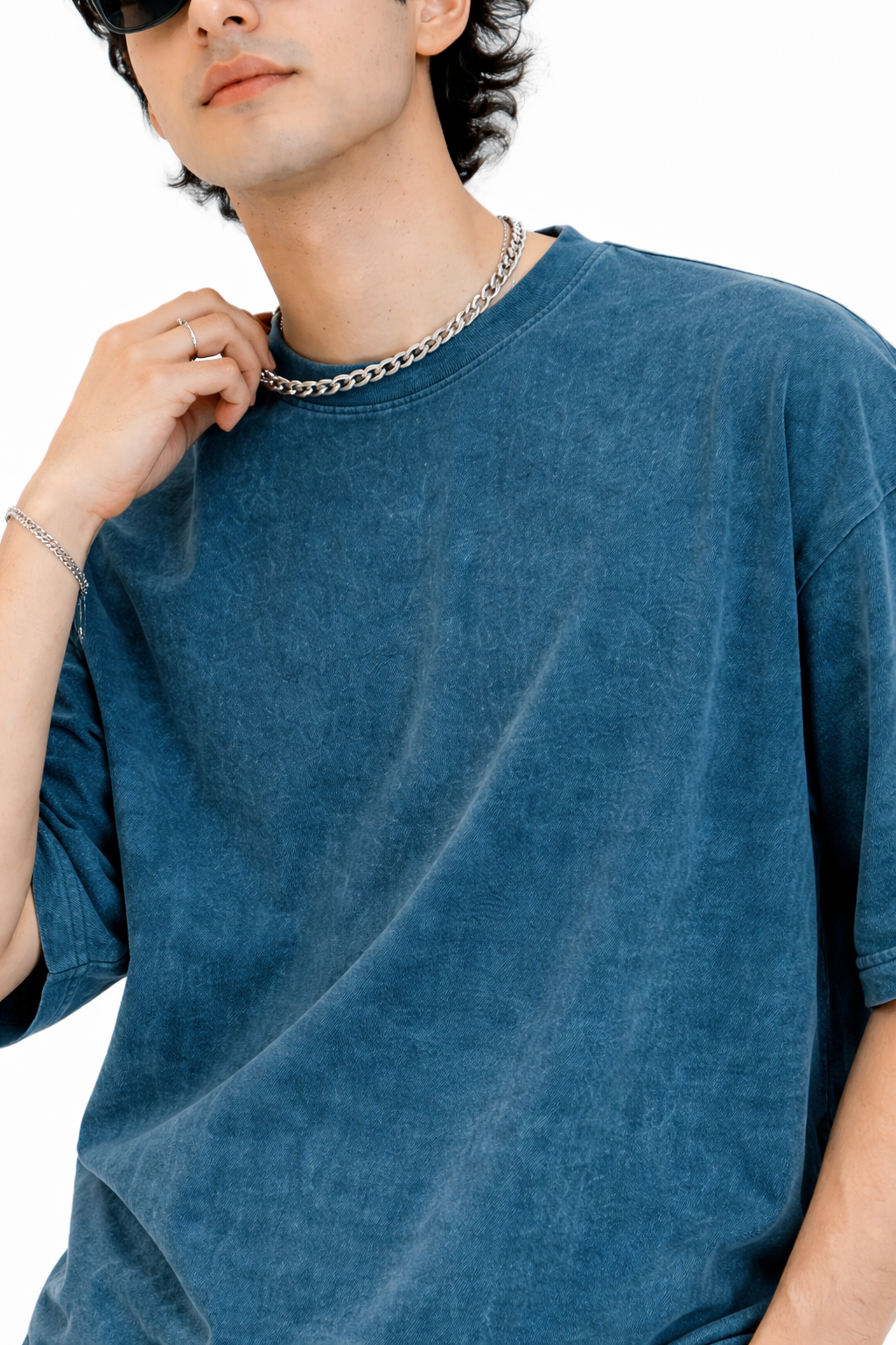 Washed Oversized Teal