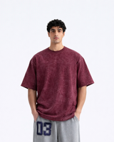 Washed Oversized Vintage Burgundy