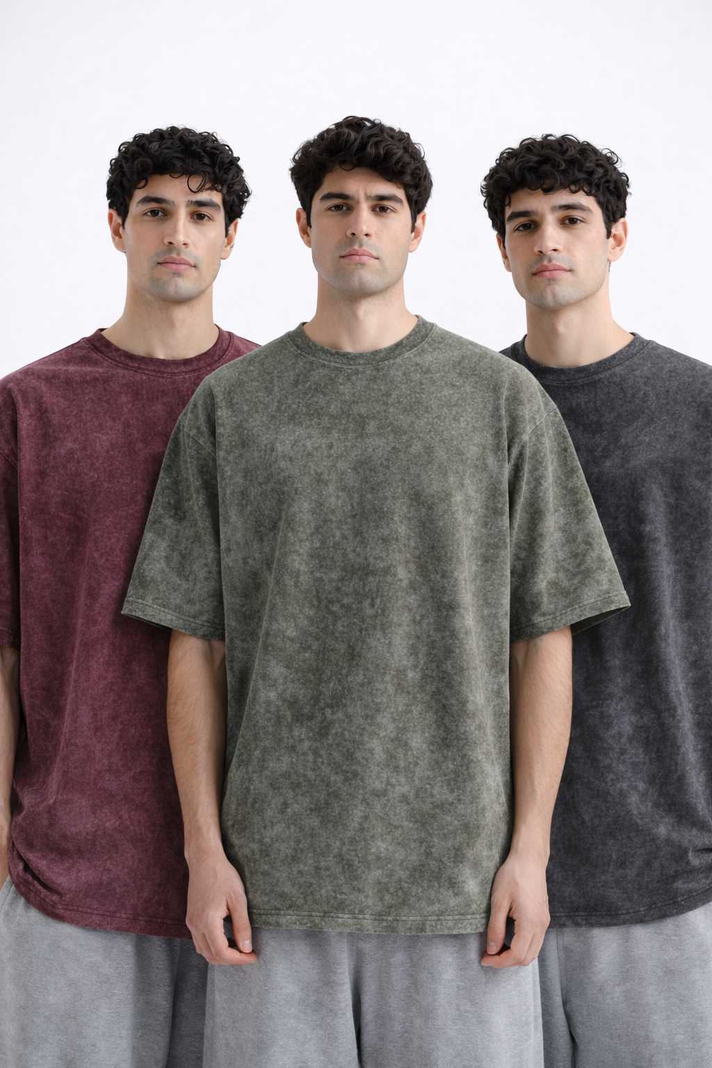Pack of 3 - Washed Oversized Tees