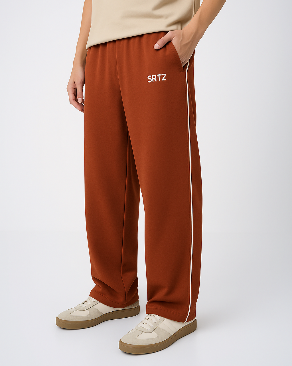 Rust Baggy Piping Trouser