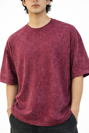 Washed Oversized Vintage Burgundy