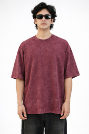 Washed Oversized Vintage Burgundy