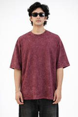 Washed Oversized Vintage Burgundy