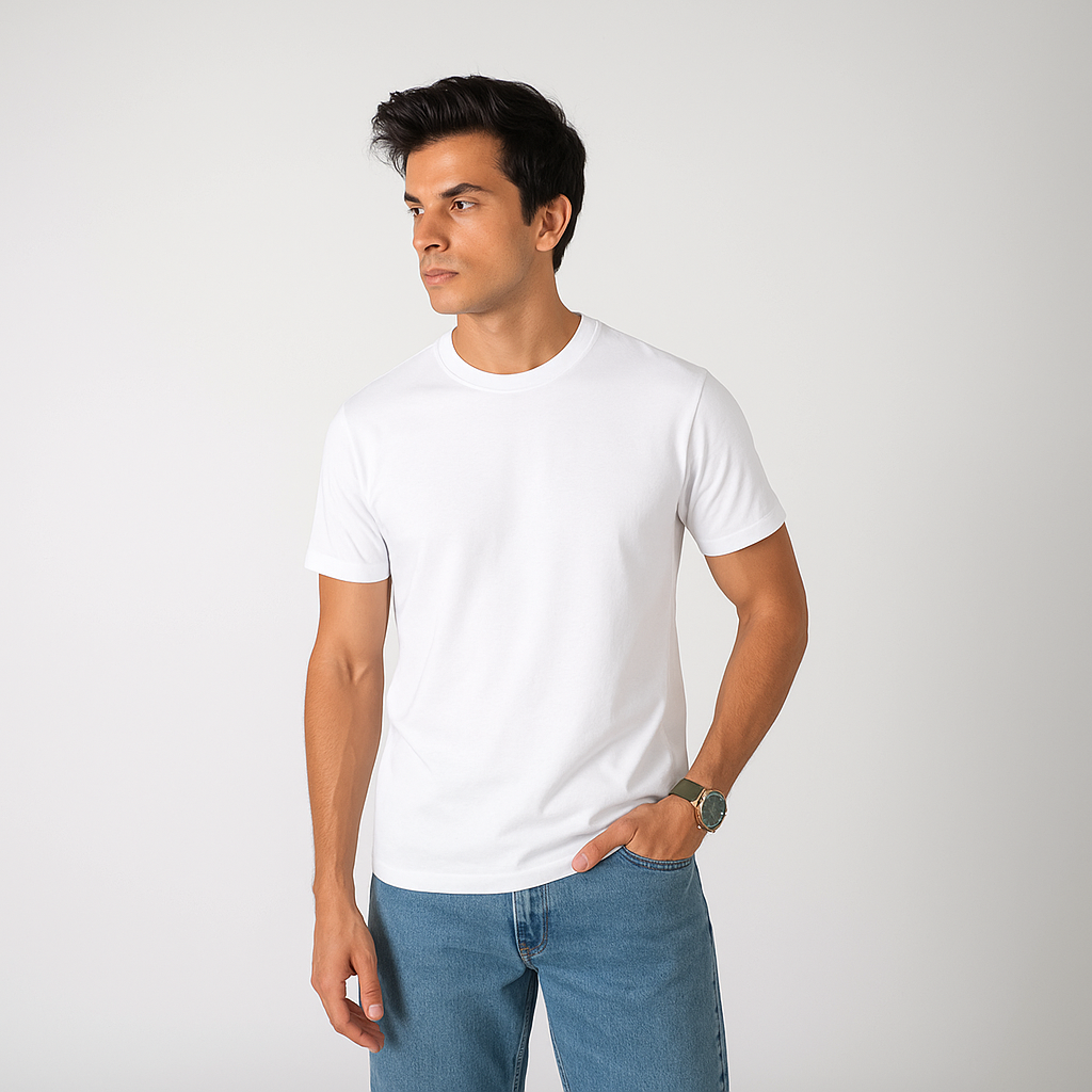 White Basic Tee