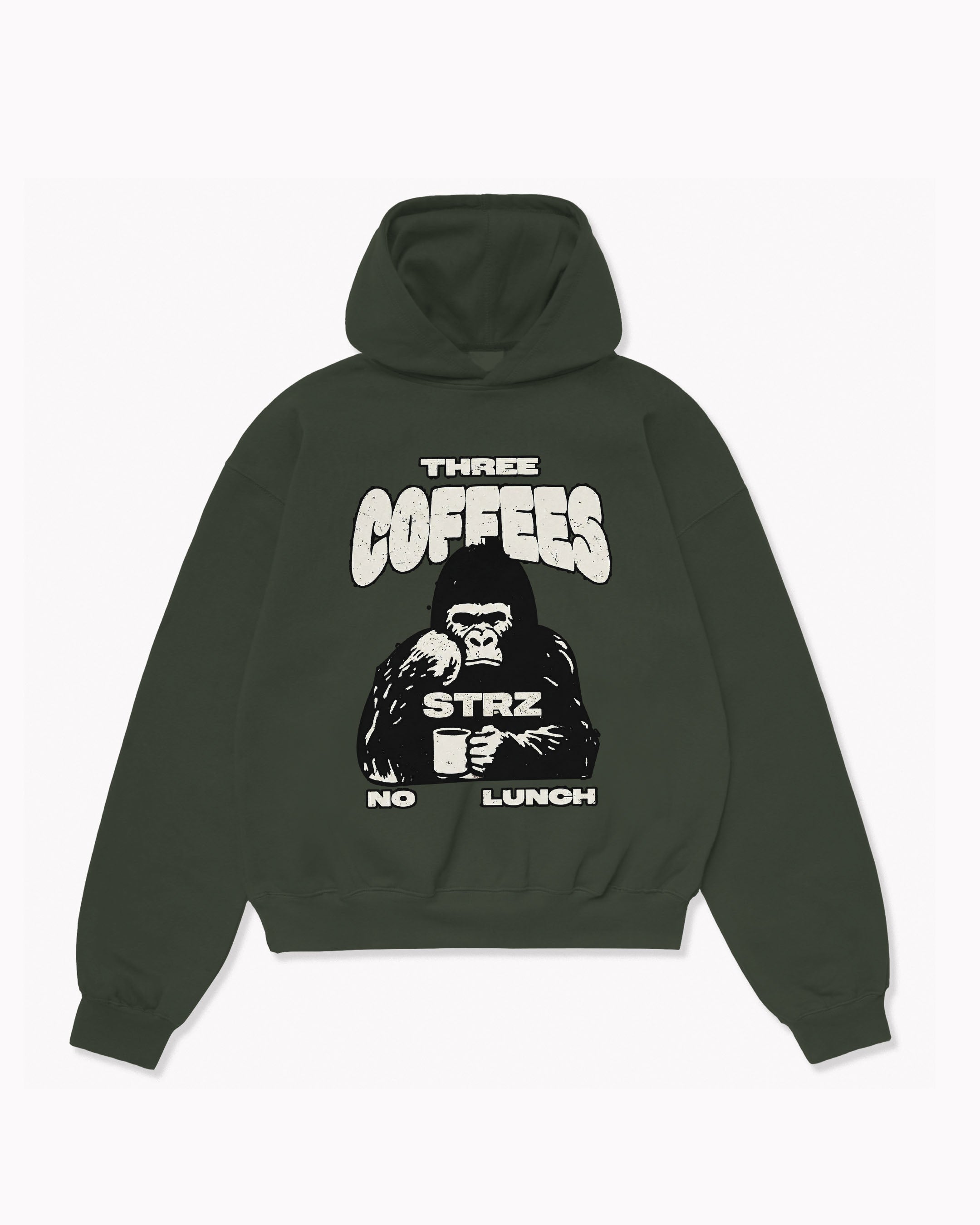 Oversize Three Coffee Hoodie