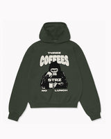 Oversize Three Coffee Hoodie