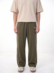 Olive Baggy Piping Trouser